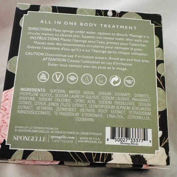 Spongelle Private Reserve Spongette Travel Sponge/Buffer in Morning Bloom - Picture 5 of 6